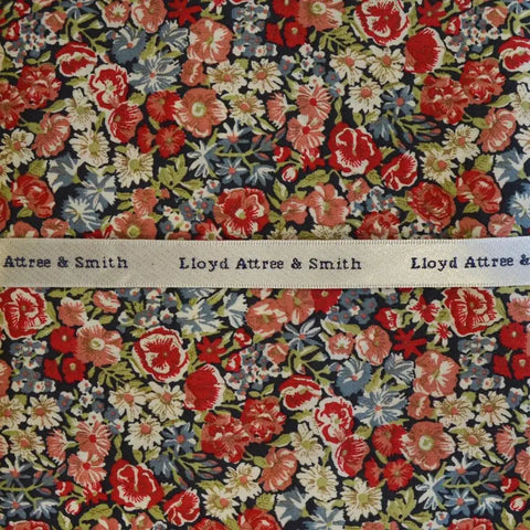 L A Smith Red Liberty Art Fabric Hank - Accessories