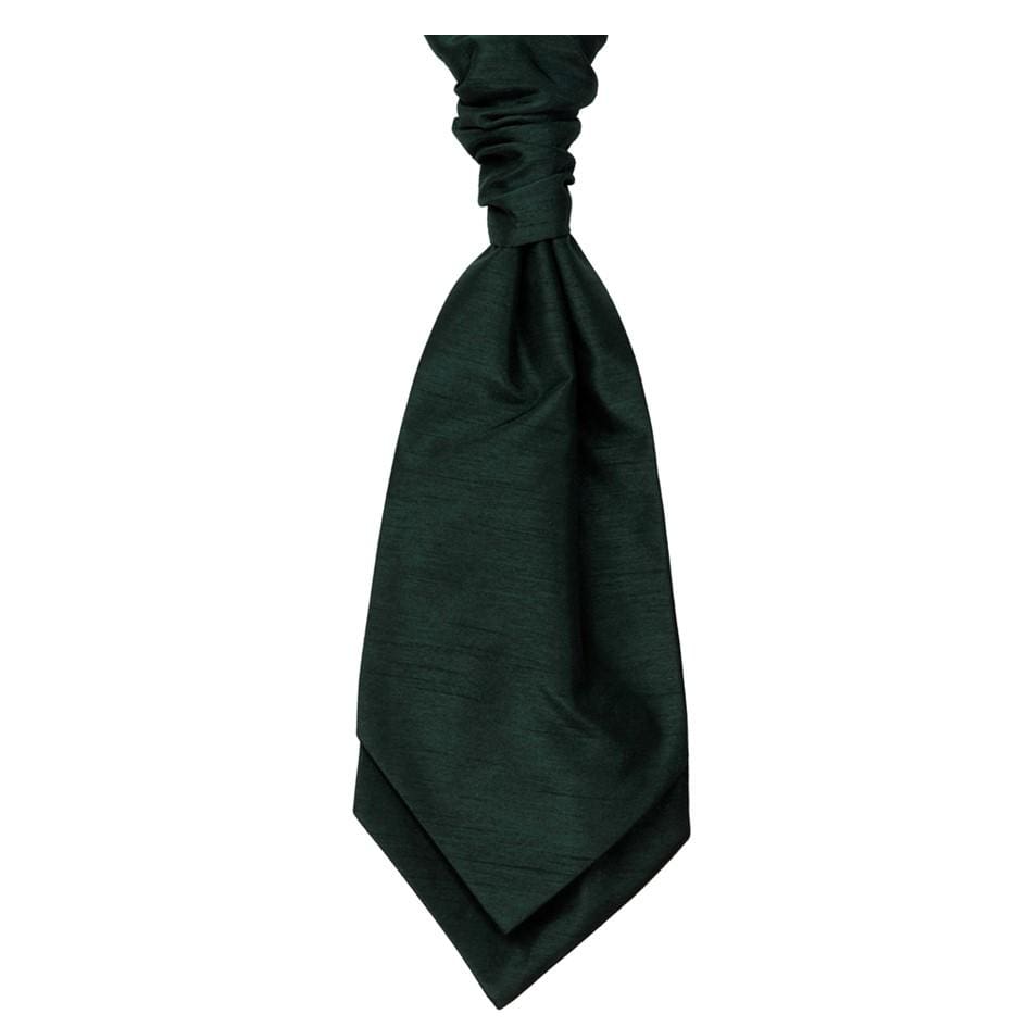 Mens LA Smith BOTTLE GREEN Wedding Cravat - Accessories