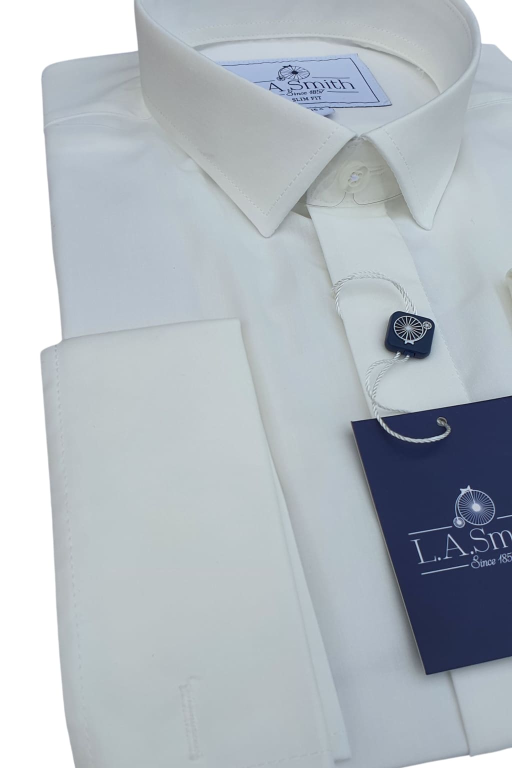 LA Smith Men’s Ivory Slim-Fit Shirt - Shirts