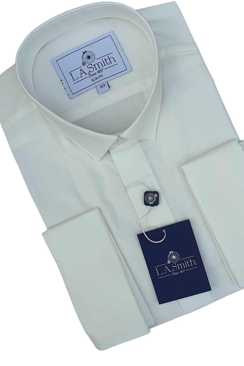 LA Smith Men’s Ivory Slim-Fit Shirt - Shirts