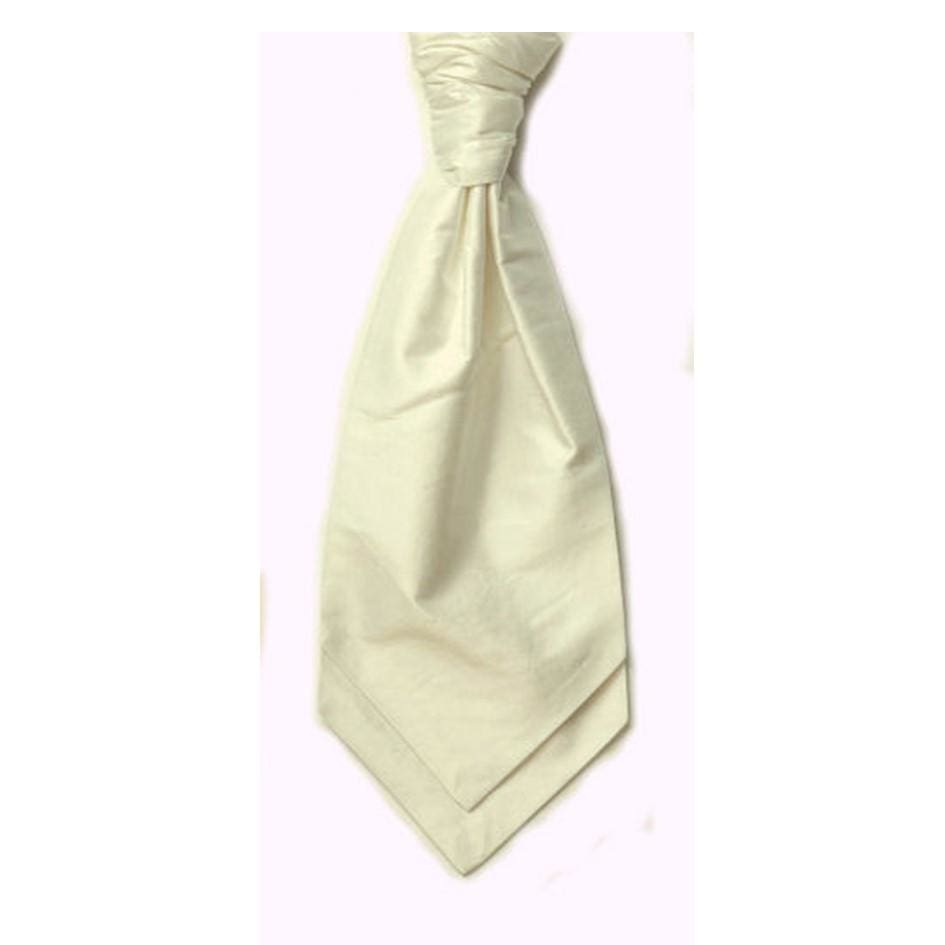 Mens LA Smith IVORY Wedding Cravat - Adult Self Tie Cravat - Accessories