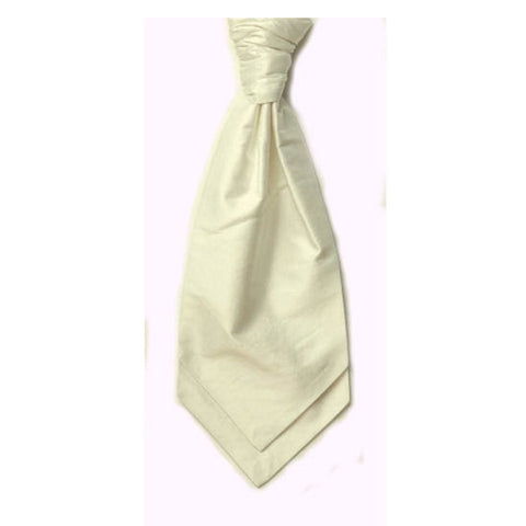 Mens LA Smith IVORY Wedding Cravat - Adult Self Tie Cravat - Accessories