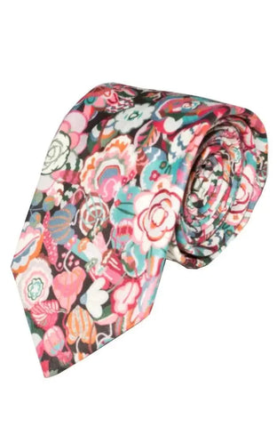 LA Smith Men’s Liberty Art Fabric Ties - Pink - Accessories