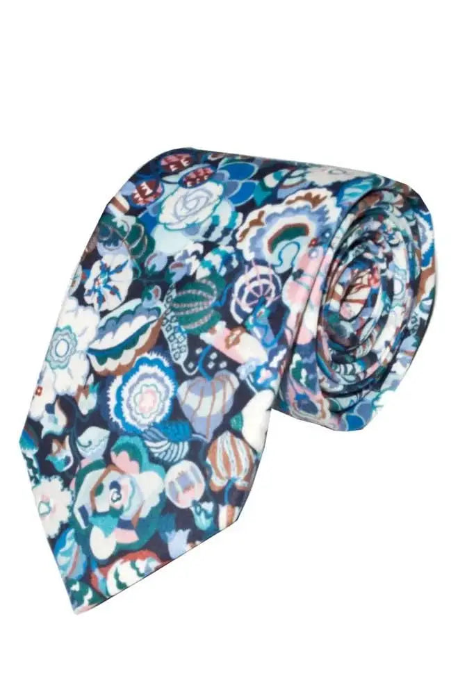 LA Smith Men’s Liberty Art Fabric Ties - Blue - Accessories
