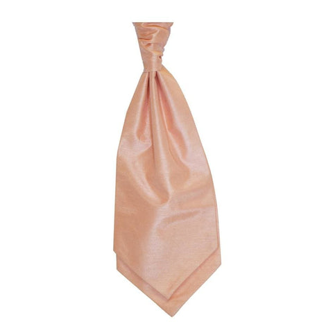 Mens LA Smith PEACH Wedding Cravat - Adult Self Tie Cravat - Accessories