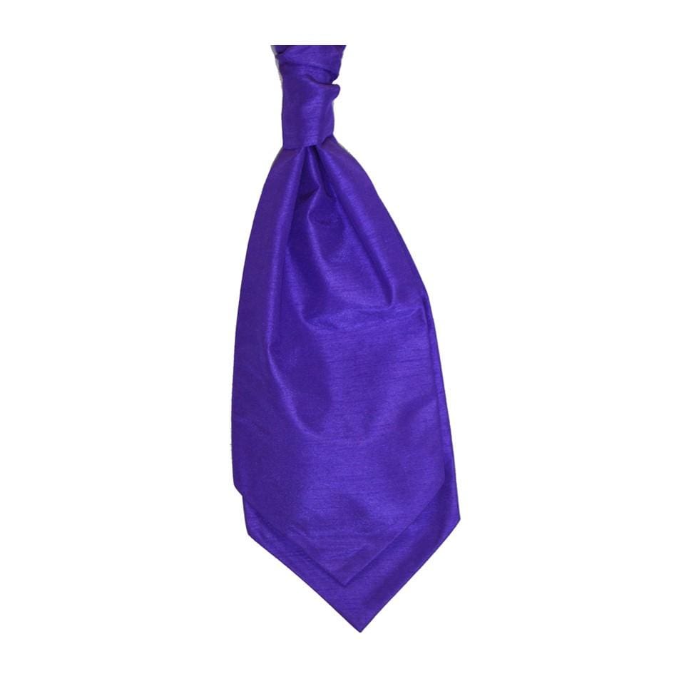 Mens LA Smith VIOLET Wedding Cravat - Adult Self Tie Cravat - Accessories