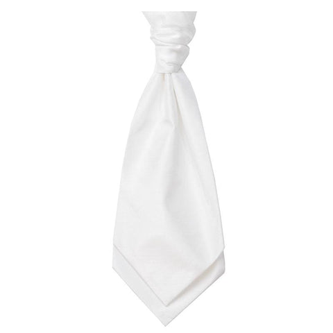 Mens LA Smith Wedding Pre-Tied Cravats - White - Accessories