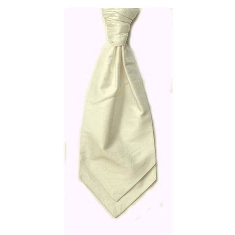 Mens LA Smith Wedding Self Tie Cravats - Ivory - Accessories