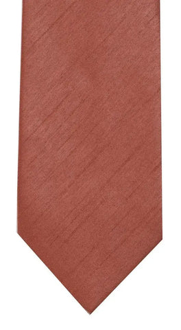 LA Smith Plain Poly Shantung Tie - Salmon - Accessories
