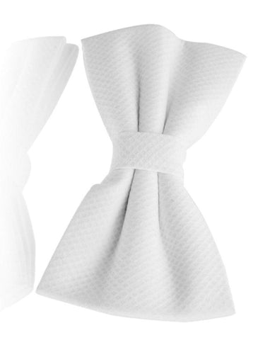 LA Smith Pre Tied White Marcella bow Tie - accessories