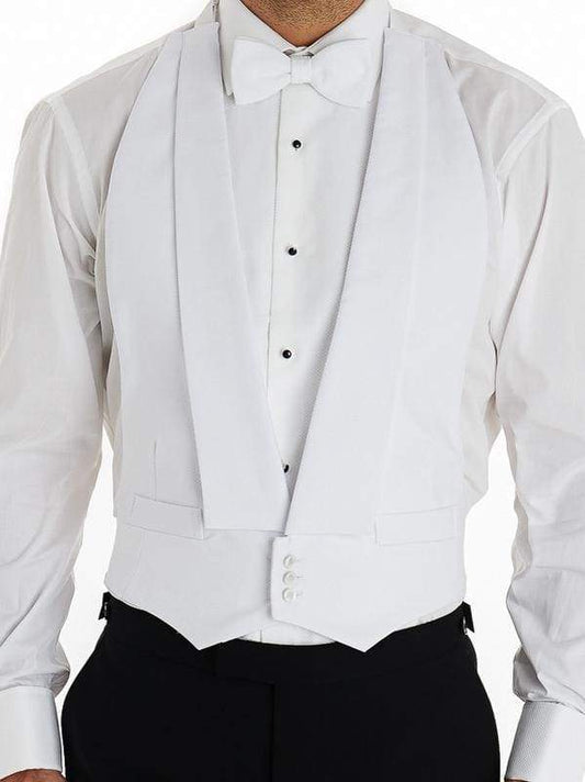 Tailored Fit White Marcella Waistcoat - Small - Suit & Tailoring 599