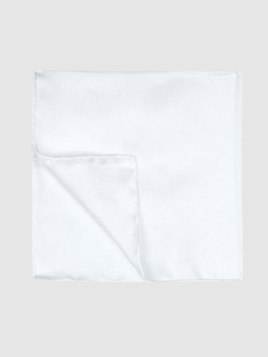 LA Smith White Pocket Square - Accessories