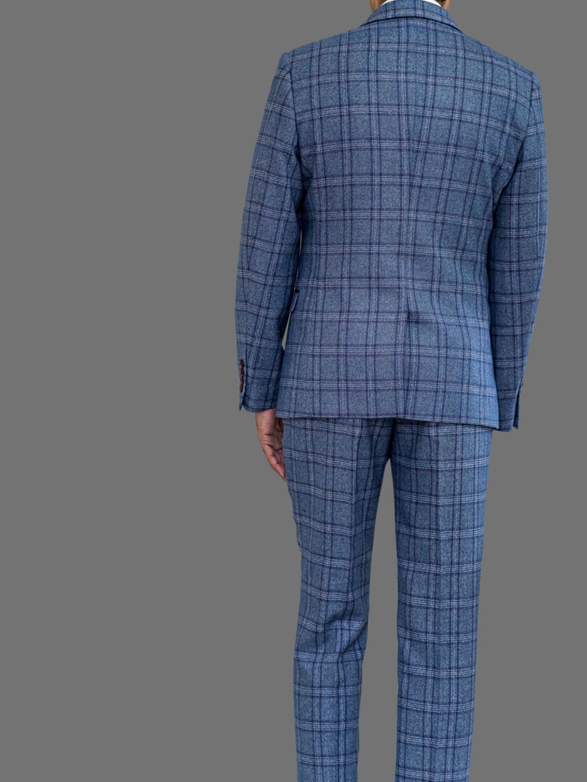 Marc Darcy Abbott Men’s Blue Tweed 3 Piece Suit - Suit & Tailoring