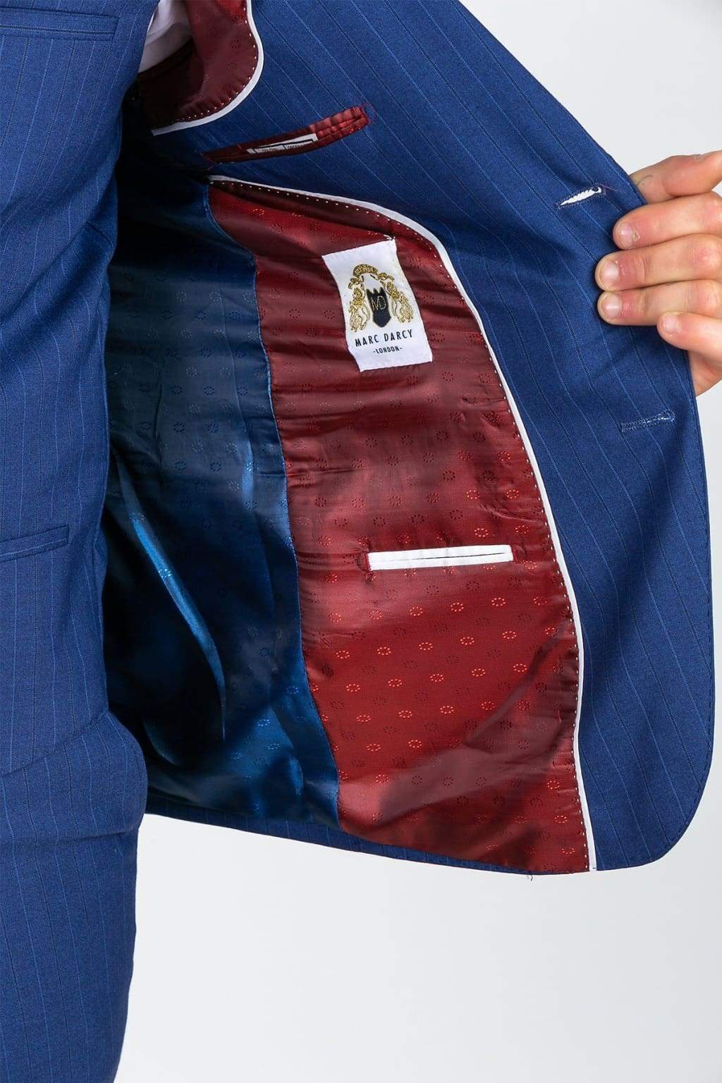 Marc Darcy Conrad Royal Blue Pinstripe Blazer