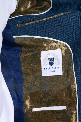 Marc Darcy Dion Blue Tweed Two Piece Suit - Suit & Tailoring