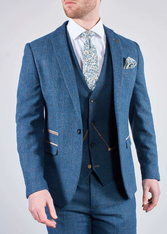 Marc Darcy Dion Men’s 3 Piece Tweed Suit - Suits