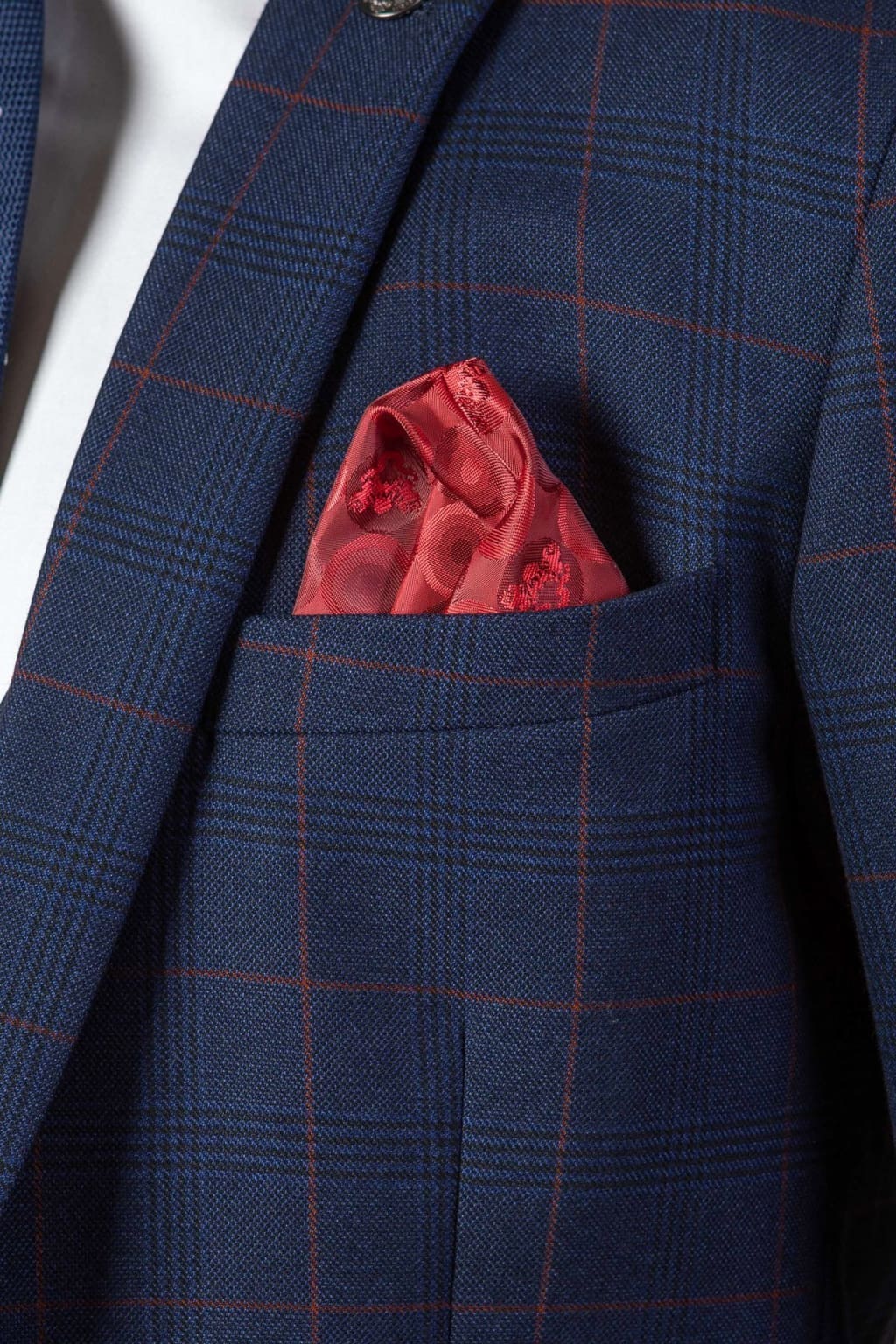 Marc Darcy Edinson Navy Check Blazer - Suit & Tailoring