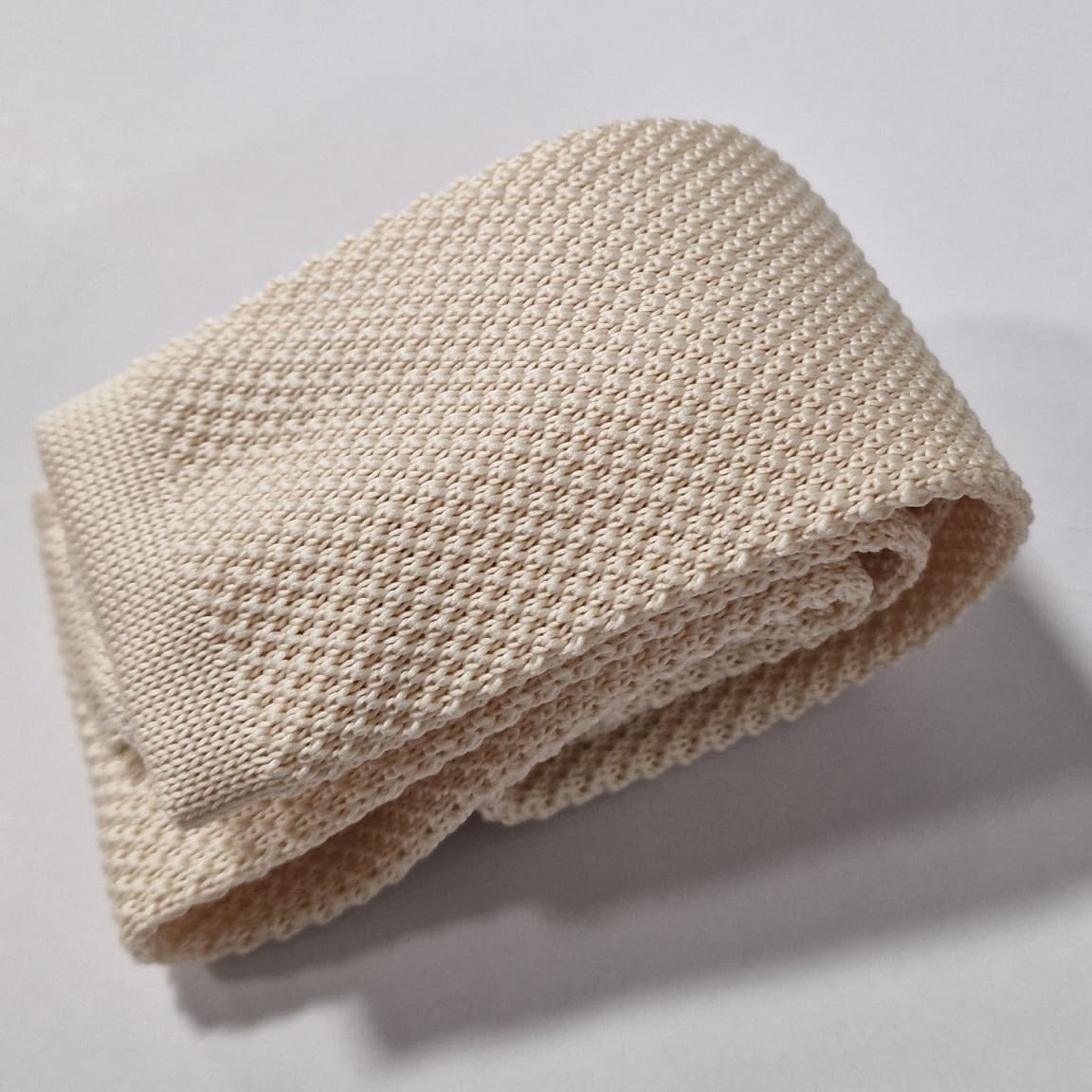 Marc Darcy KT Cream Knitted Tie - accessories