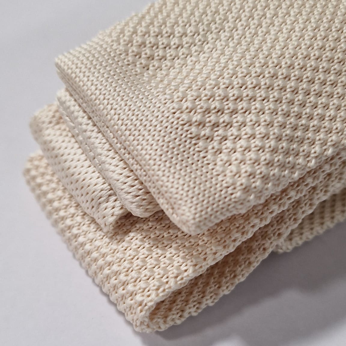 Marc Darcy KT Cream Knitted Tie - accessories