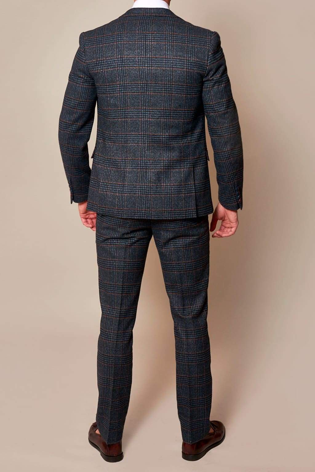 Marc Darcy Luca Men’s Navy Check Tweed Blazer - Suit & Tailoring