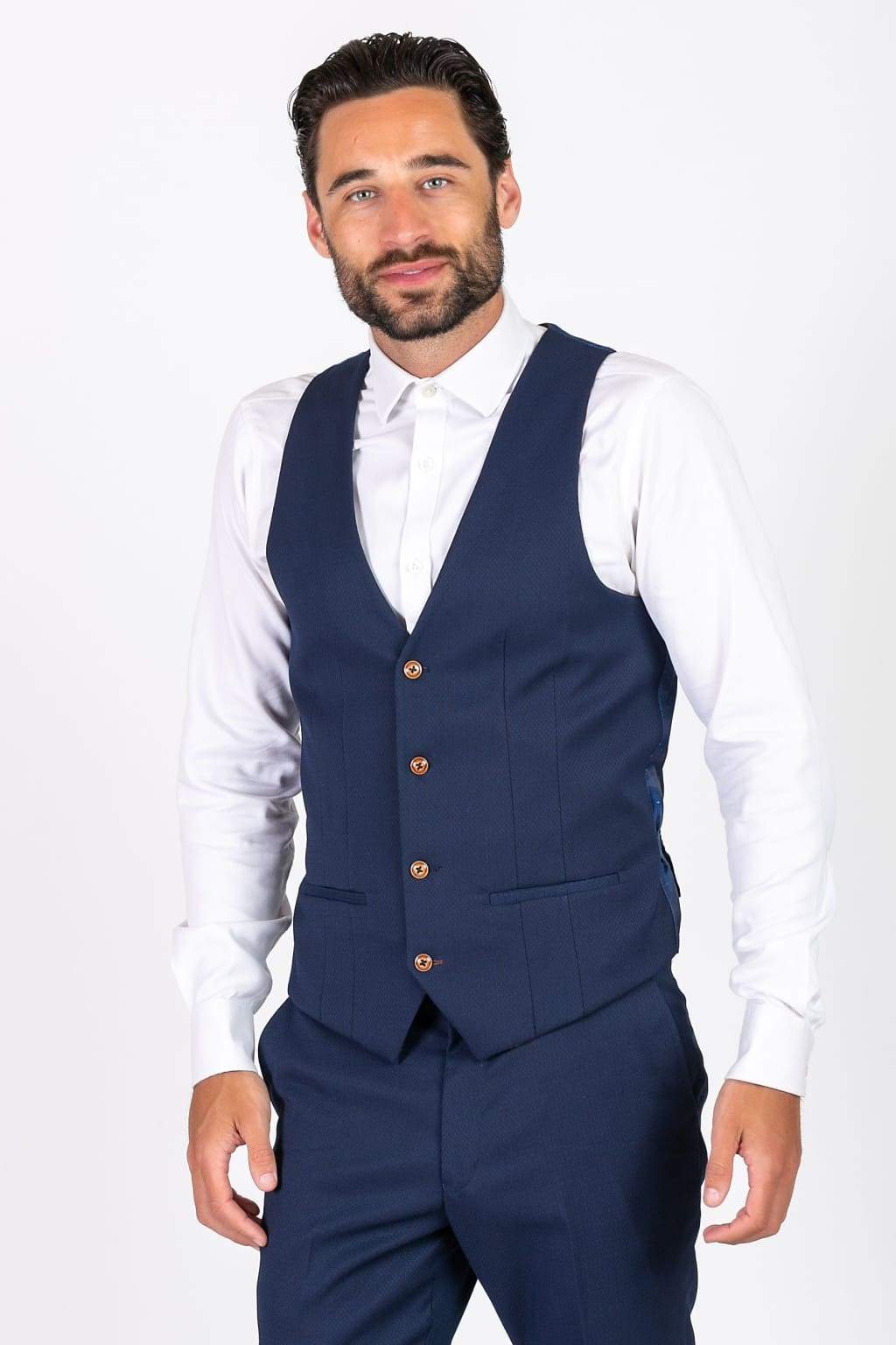 MAX - Royal Blue Single Breasted Waistcoat - Suit & Tailoring