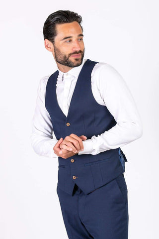MAX - Royal Blue Single Breasted Waistcoat - Suit & Tailoring