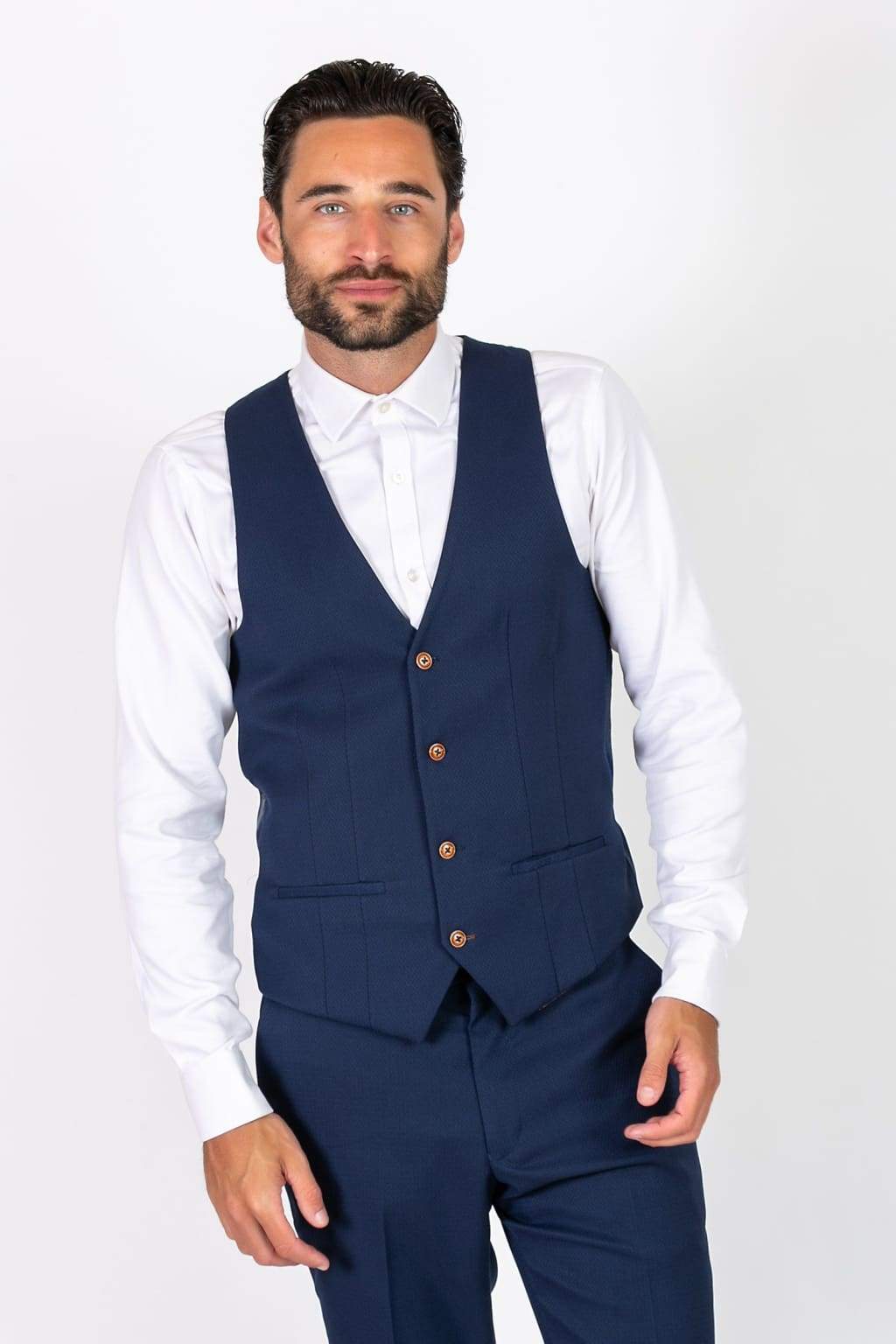 MAX - Royal Blue Single Breasted Waistcoat - Suit & Tailoring