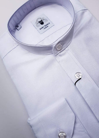 Marc Darcy Thomas White Grandad Collar Shirt - S - Shirts