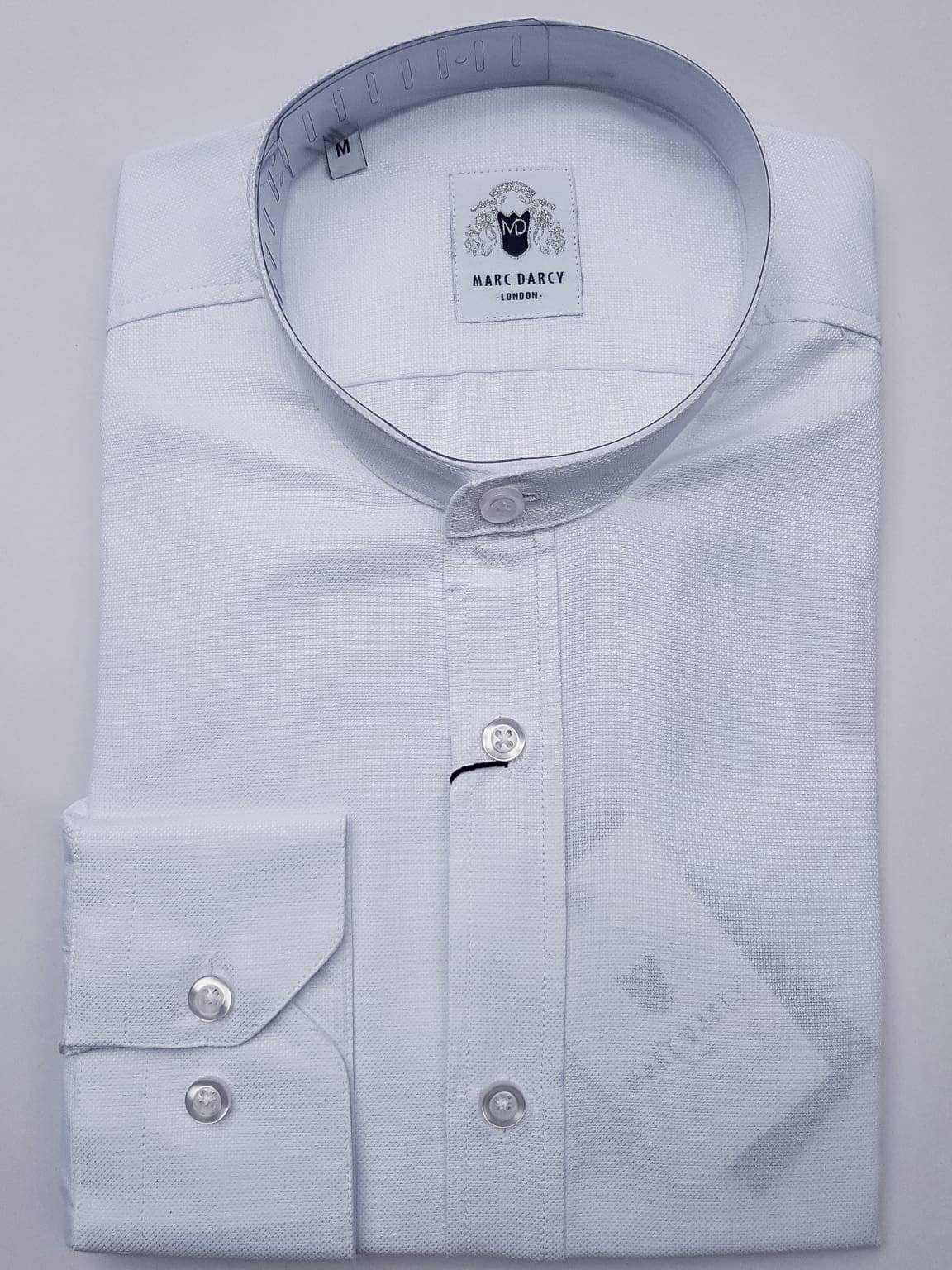 Marc Darcy Thomas White Grandad Collar Shirt - Shirts