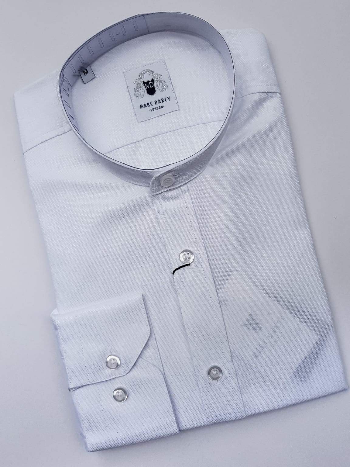 Marc Darcy Thomas White Grandad Collar Shirt - Shirts