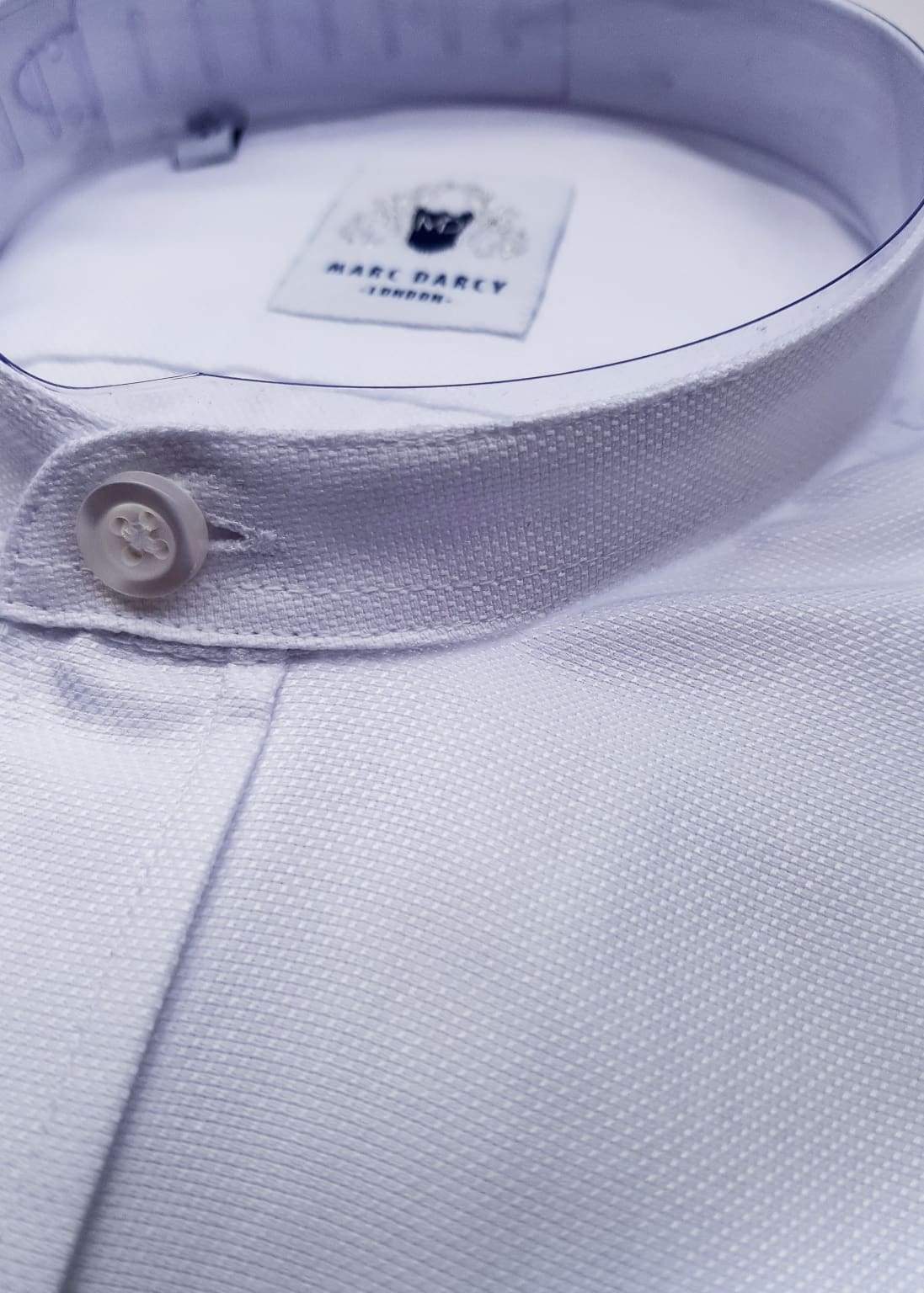 Marc Darcy Thomas White Grandad Collar Shirt - Shirts