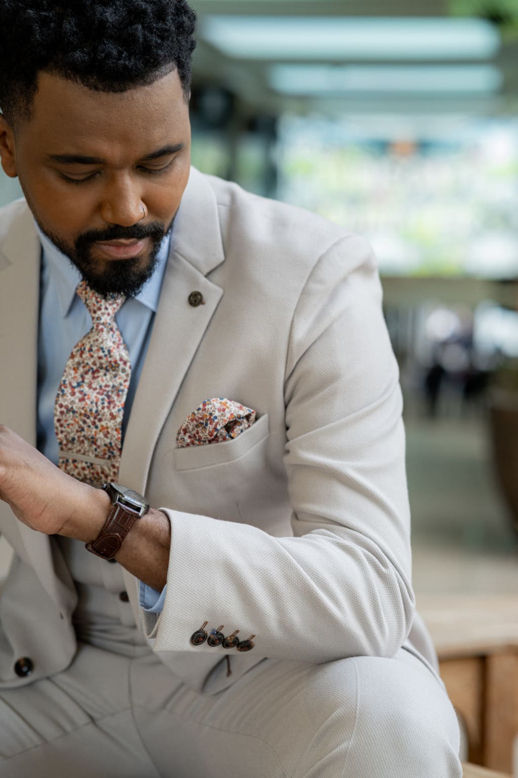 Marc Darcy HM5 Beige Stone Blazer at tunsgate shopping guildford