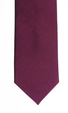 LA Smith Plain Silk Twill Tie - Plum