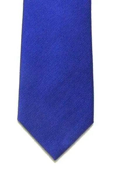 LA Smith Plain Silk Twill Tie - Royal