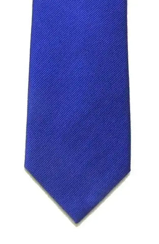 LA Smith Plain Silk Twill Tie - Royal