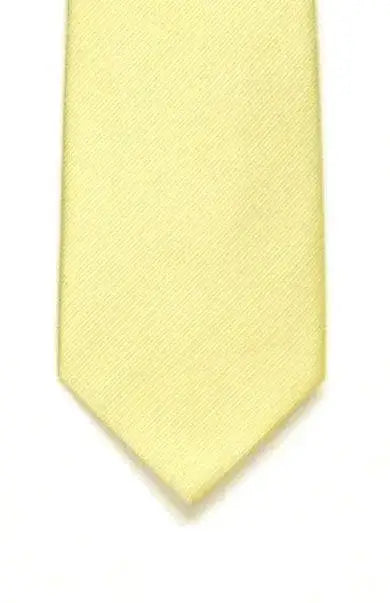 LA Smith Plain Silk Twill Tie - Ivory