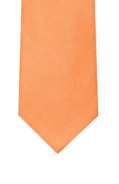 LA Smith Plain Silk Twill Tie - Rust