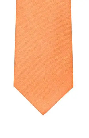 LA Smith Plain Silk Twill Tie - Rust