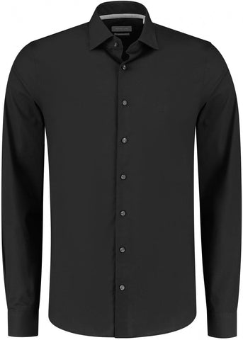 Michael Kors Black Premium Poplin Stretch Slim Fit Shirt - Shirts