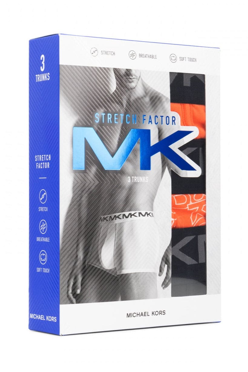 Michael Kors Men’s 3-Pack Hot Lava Stretch Cotton Trunk - Underwear