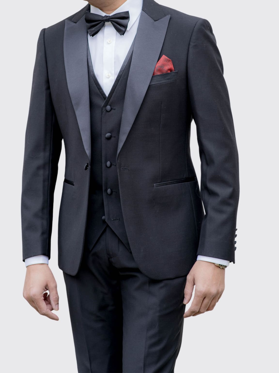 Paul Andrew Harry Black Slim Fit Tuxedo Waistcoat - Waistcoats