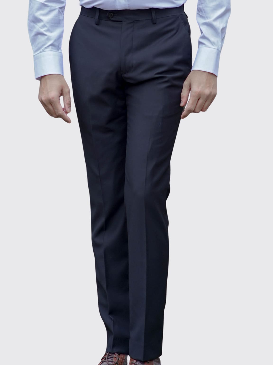 Paul Andrew Harry Slim Fit Plain Black Trousers - Trousers