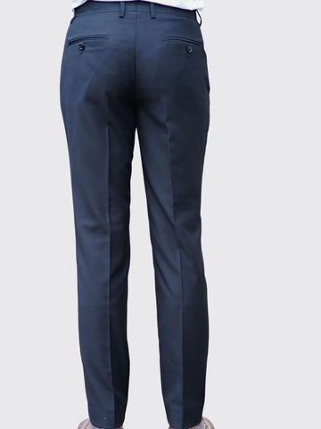 Paul Andrew Harry Slim Fit Plain Black Trousers - Trousers