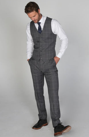 Hobbs Grey Men’s Three Piece Suit