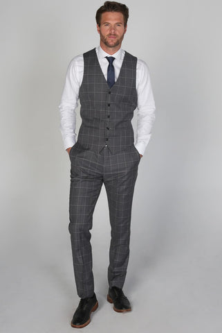 Hobbs Grey Men’s Three Piece Suit