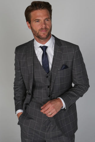 Hobbs Grey Men’s Three Piece Suit