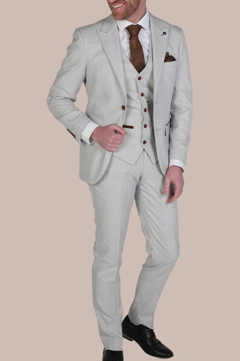 Paul Andrew Mark Stone Men’s Three Piece Suit - Suits