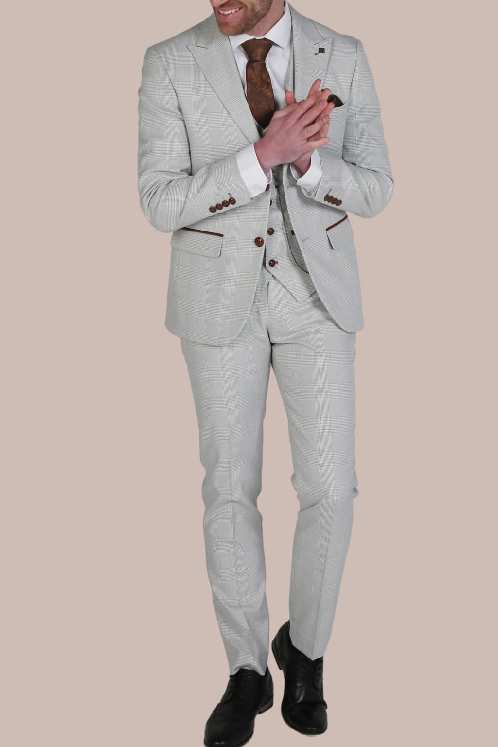 Paul Andrew Mark Stone Men’s Three Piece Suit - Suits