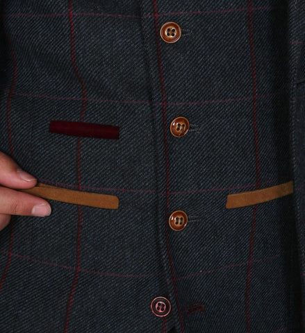 Men’s Madrid Navy Waistcoat