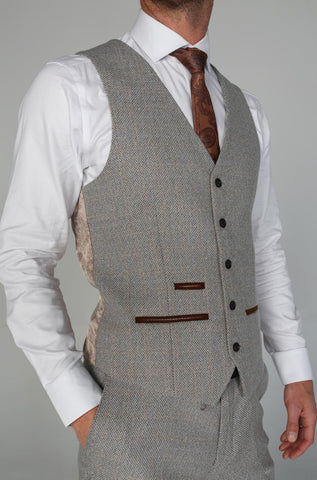 Men’s Ralph Cream Waistcoat - 34